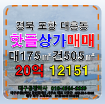경북 포항북구 대흥동 722-7 , 723-5 경북 포항시 북구 대흥동 핫플 메인 통로 요지 상가 빌딩 매매 매매 매물번호 12151 사진 5
